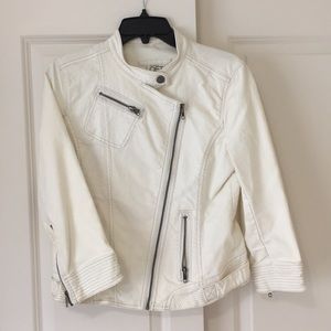 LOFT - Cream Denim Jacket - Size 6
